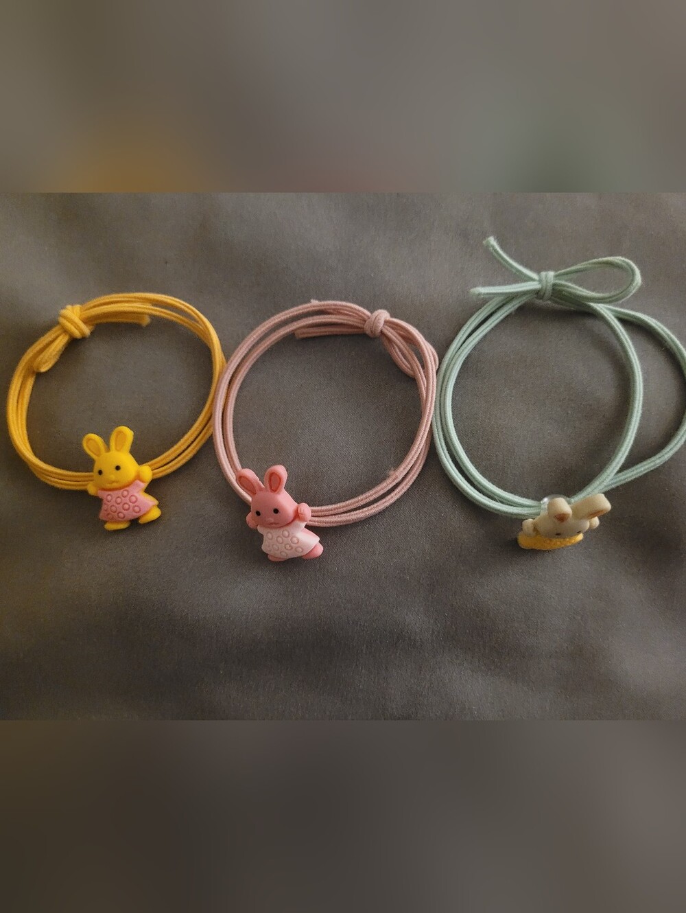 Cute Bunny Bracelet Set - Yellow, Pink, Mint